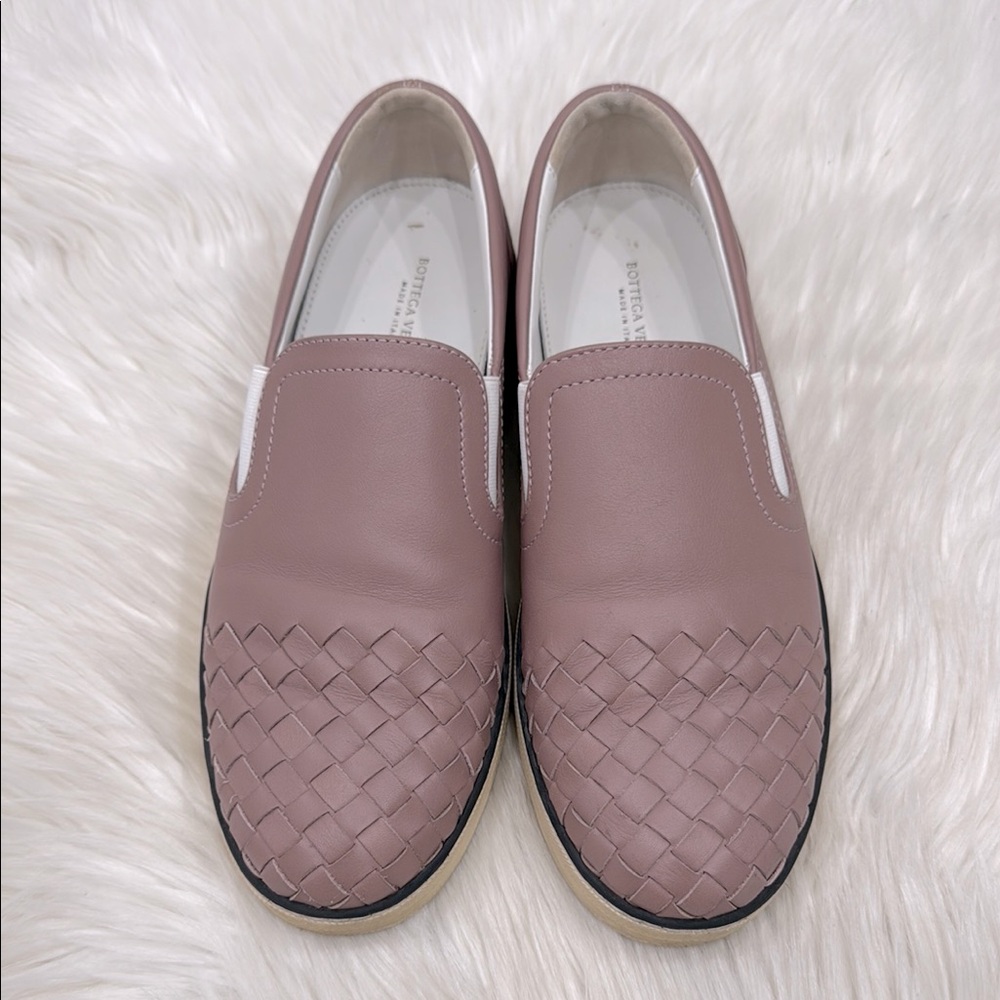 BOTTEGA VENETA Intrecciato Weave Leather Sneakers